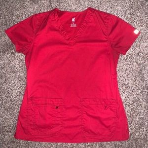 Scrub top and bottom